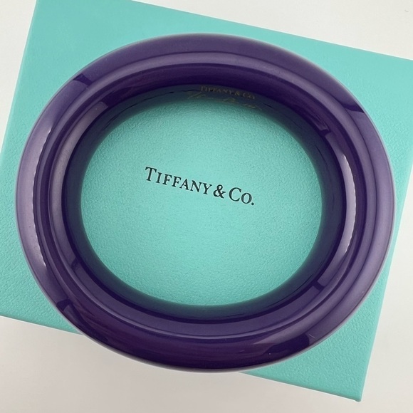 Tiffany & Co. Elsa Peretti Purple Doughnut Lacquer Bangle 💜 - Picture 6 of 10
